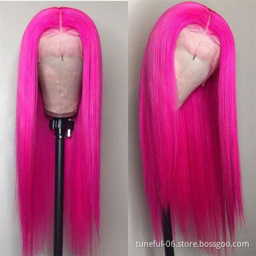 indian human hair hd 5x5 lace closure wig red pink 613 blonde colorful deep wave wig upart human hair wig for black women